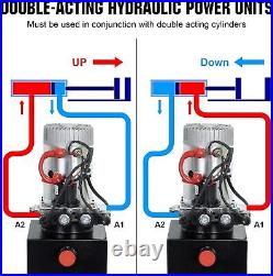 Hydraulic Pump DC 12V Dump Trailer Pump 8 Quart Power Units for Dump Trailer