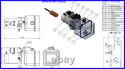 Hydraulic Pump for Dump Trailer 12 Volt DC Double Acting Solenoid Hydraulic Po