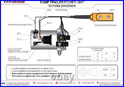 Hydraulic Pump for Dump Trailer 12 Volt DC Double Acting Solenoid Hydraulic Po