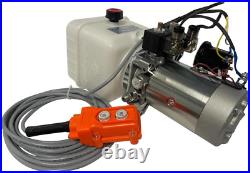 Hydraulic Pump for Dump Trailer 12 Volt DC Double Acting Solenoid Hydraulic Po