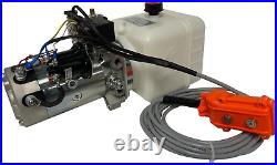 Hydraulic Pump for Dump Trailer 12 Volt DC Double Acting Solenoid Hydraulic Po