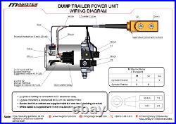 Hydraulic Pump for Dump Trailer, 12 Volt DC Power Unit Double Acting 4 Qt tank