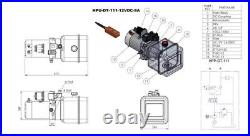 Hydraulic Pump for Dump Trailer 12 Volt DC Single Acting 6 Quarts plastic tank