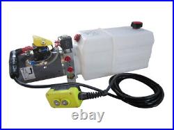 KTI 6 Quart Double Acting 12V Hydraulic Pump for Dump Trailers (DC4499)