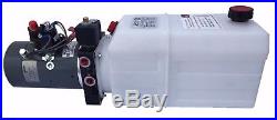 KTI Hydraulic Power Unit Double Acting 12v 8qt tank for dump trailers