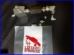 Lowrider Hydraulics Y Block hopper fitting setup, for single pump Parker