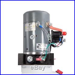 Single Acting Hydraulic Pump for Dump Trailers KTI 12 VDC 6 Quart Reservoir