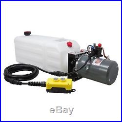Single Acting Hydraulic Pump for Dump Trailers KTI 12 VDC 8 Quart Reservoir