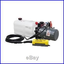 Single & Double Hydraulic Pump for Dump Trailers KTI 12 VDC with Reservoir