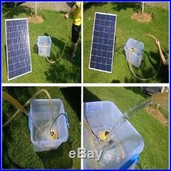Solar Pump DC 12V System with100W Solar Panel & 15A Solar Controller for Watering